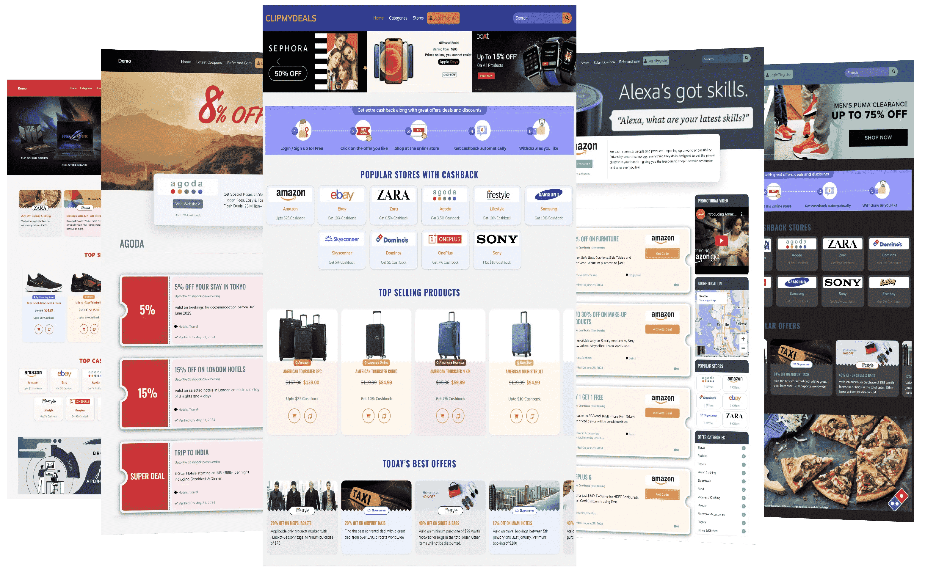Demos of Best WordPress Coupon Theme - ClipMyDeals